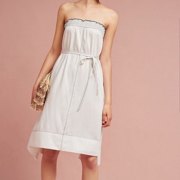 Anthropologie Mischa by Tracy Reece strapless beachy asymmetrical Hem Sun Dress - Picture 2 of 10